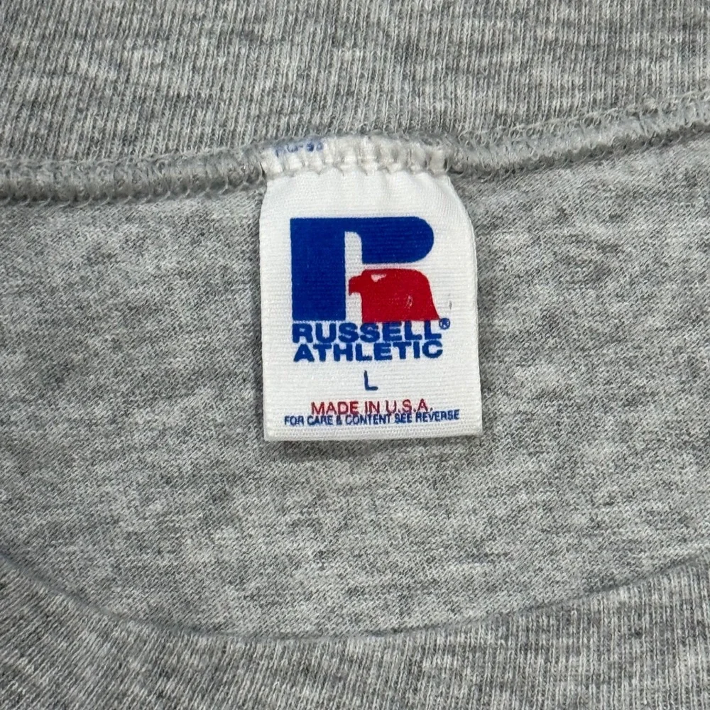 Vintage 90s Russell Athletic Promo Get Tough Logo T-Shirt‎ Mens L Made in USA